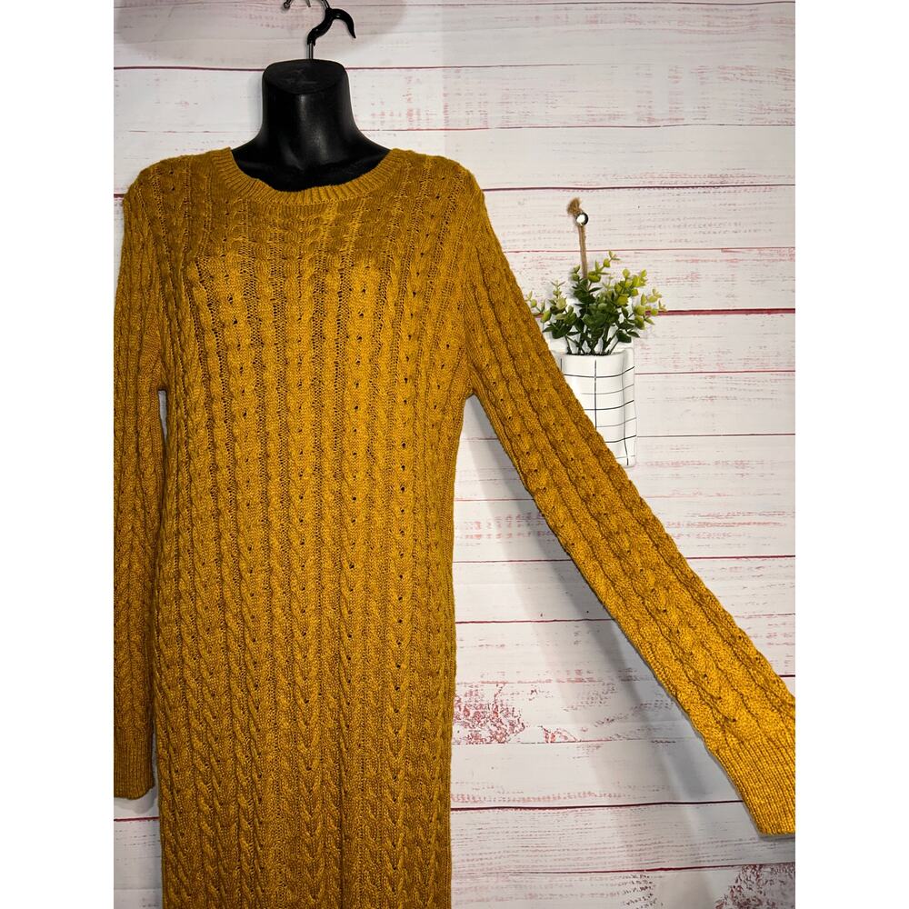 Ggio Golden Brown Knit Maxi Dress Size Small - Picture 2 of 6